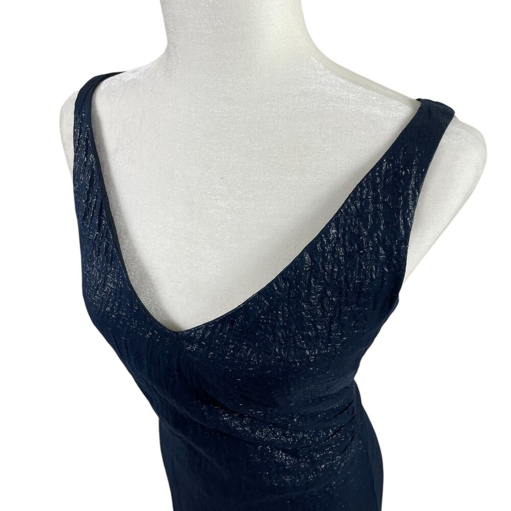 Vintage Tocca Silk Wool Shimmer Cocktail Dress Side Ruched Old Hollywood Sz 2 - Picture 4 of 13